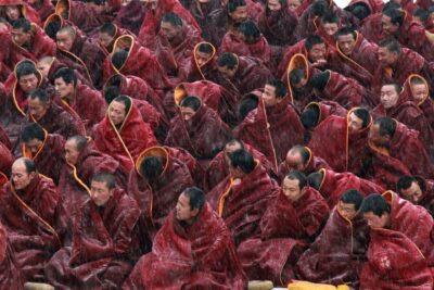 Tirage d'art photographie : La grande prière par Thérèse Bodet, Monastère de Labrang, Amdo, Tibet
