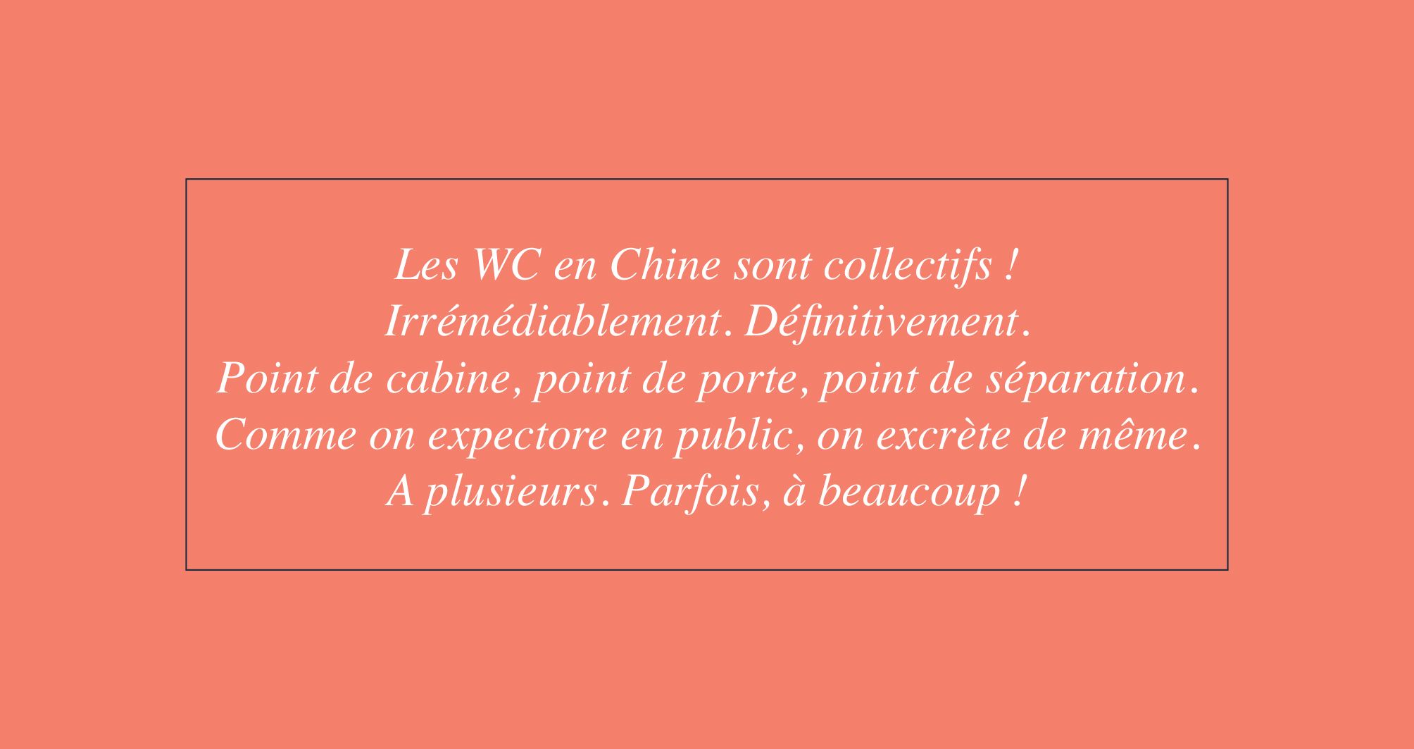 GILLES GAMOT - WC CHINE