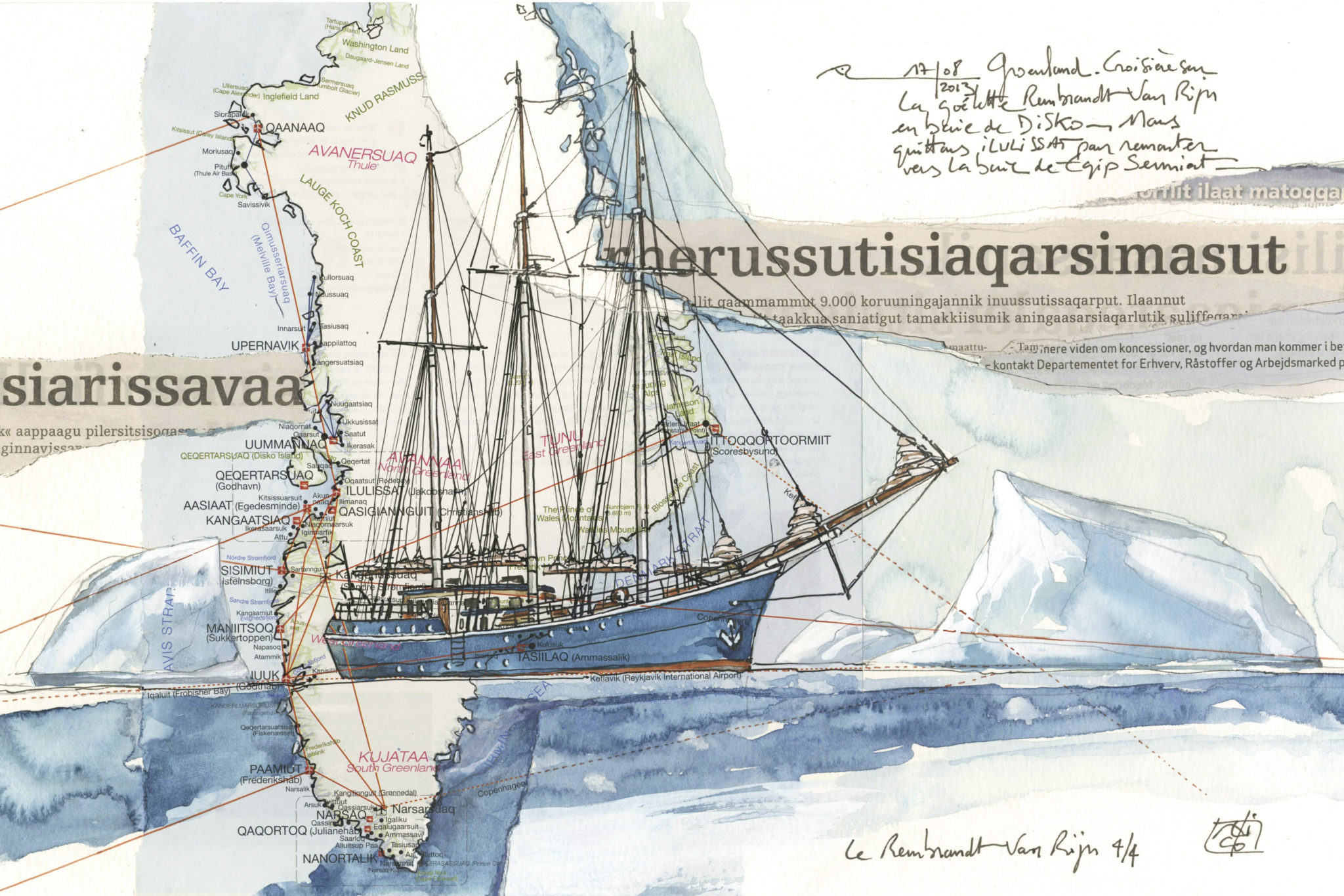 tirage d'art du Rembrandt van Rijn, Nicolas Roux, dessinateur - Bouts du monde n°29 tirage d'art : le Rembrandt van Rijn par Nicolas Roux, Bouts du monde n°29