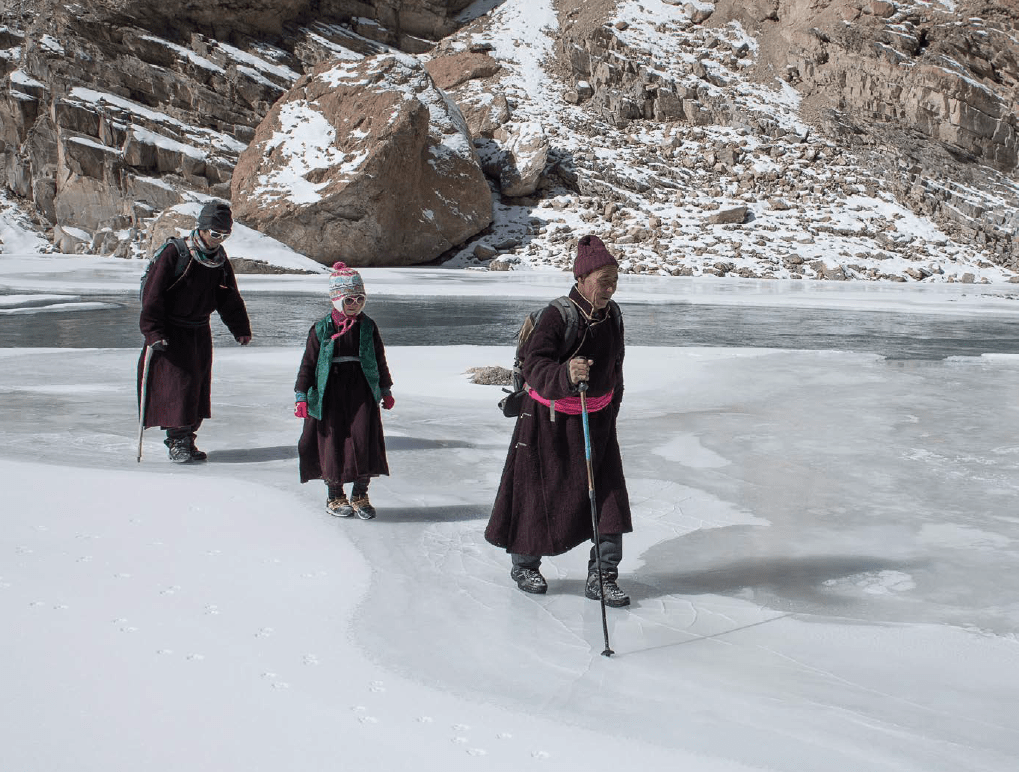 Glace fragile sur la Chadar