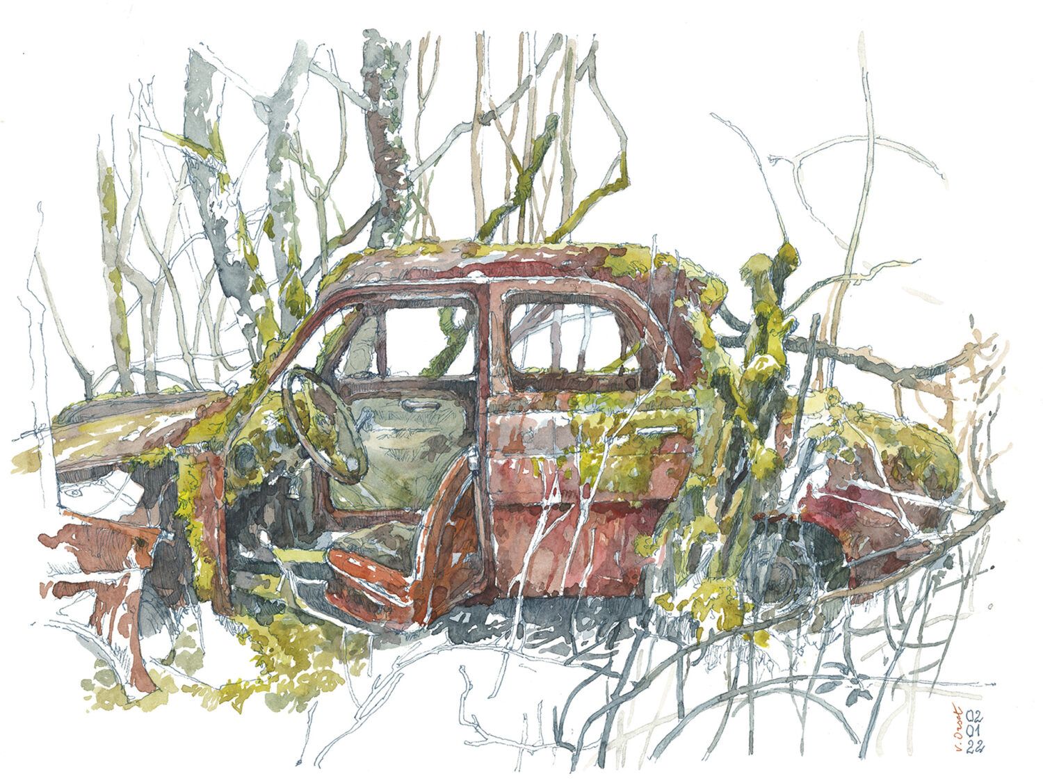 La poésie des vieilles voitures - Carnet de Valérie Guitter-Orsat